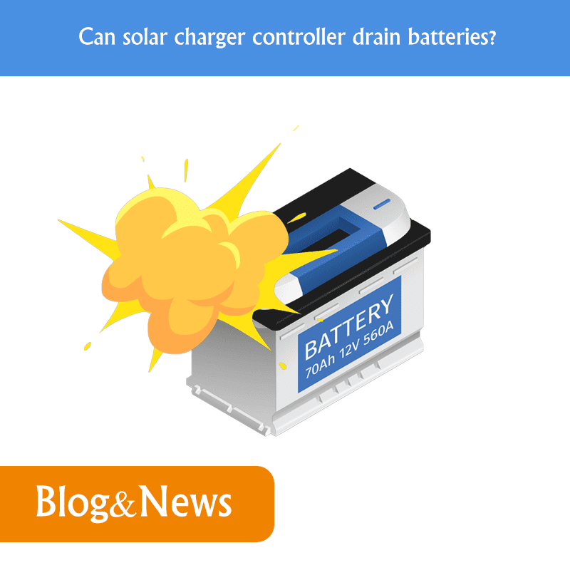 Can solar charger controller drain batteries?
